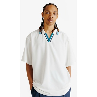 Decathlon pánske oversize polo tričko Heritage biele