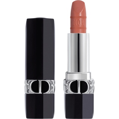 Dior Rouge сатенено покритие кремообразно червило цвят Nude Fauve 3.5 г