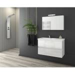 Drop Luxus/Status бял огледален гардероб с 2 врати 75 см (5KSQ075WH)