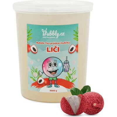 Bubbly.cz Domácí Bubble Tea Práskací kuličky liči 1 kg