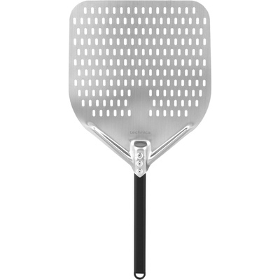 TECHNICA Perforovaná lopata na pizzu z nerezové oceli s hliníkovou úchytem, čtvercová, 355x405x710 mm | TECHNICA, Pizza Line – Zbozi.Blesk.cz