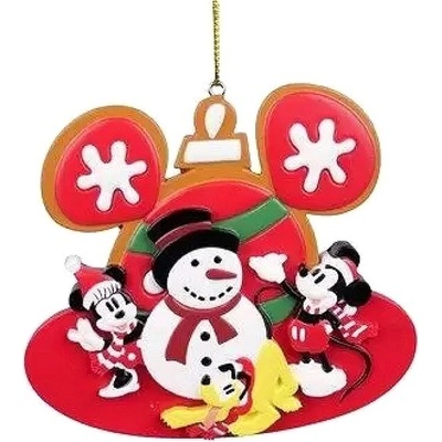 Disney Vianočná ozdoba Mickey a snehuliak
