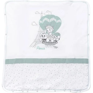Bambino Casa Памучно одеяло с пълнеж Bambino Casa - Paris, Mint, 80 х 85 cm (3200) - baby