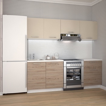 Halmar KATIA 220 - кухня в светъл беж и дъб San Marino (KATIA220/kitchen/1)