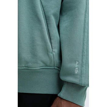 Adidas Суичър adidas All SZN мъжки в зелено с качулка с апликация JL6538 (JL6538)