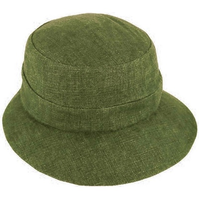 Fiebig Headwear since 1903 Letní dámský lněný klobouček zeleny