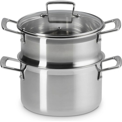 Le Creuset Тенджера за готвене на пара CLASSIC 20 см, 4 л, сребърен, неръждаема стомана, Le Creuset (LECR53812200010000)