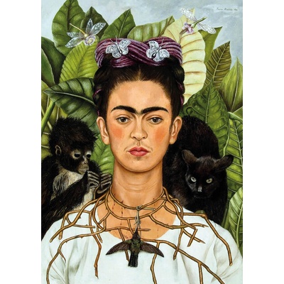 KS Games Frida Kahlo Autoportrét s trnovým náhrdelníkem a kolibříkem 1000 dílků