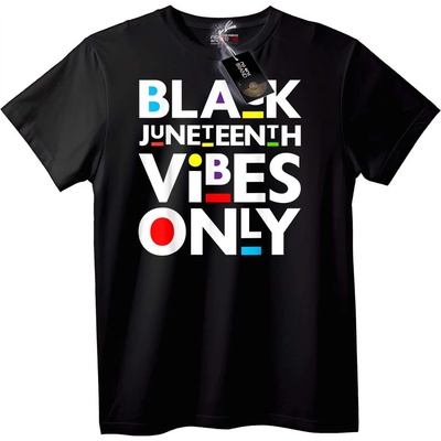 NOONEBRAND Тениска Само черни Juneteenth вибрации - 2XL, Black
