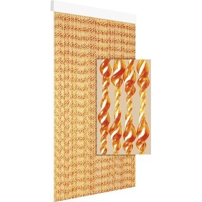 Záves na dvere EMBER 90x210cm terra/biely
