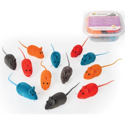 BOX Myška semiš 6cm, 12ks