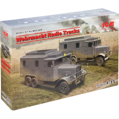 ICM Wehrmacht Radio Trucks Henschel 33D1 Kfz.72,Krupp L3H163 Kfz.72 1:35