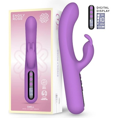 Engily Ross Digital Swell Rabbit Vibrator with Digital Screen Extra Powerfull 23m Purple