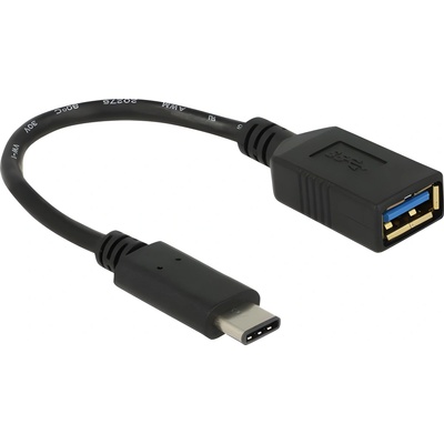 Delock 65634 USB A zásuvka,USB C vidlice 0,15m černý