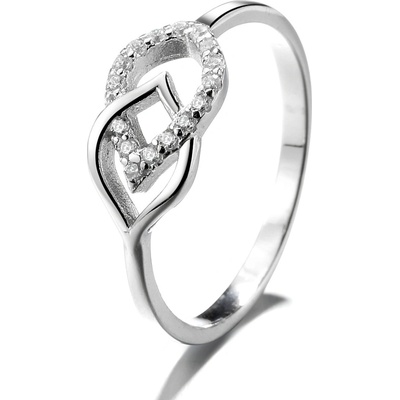 DELIS Пръстен от сребро 925, jw1358, модел на листа, с родиево покритие (jw1358)