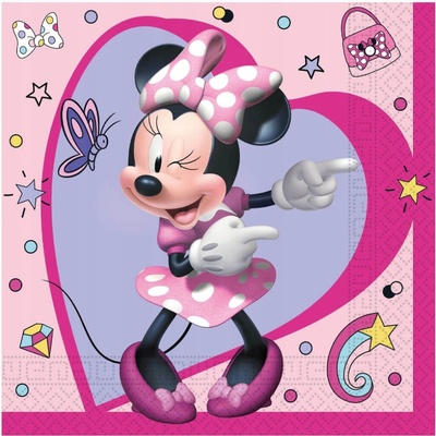 Procos Obrúsky papierové EKO Minnie Mouse Junior 33x33 cm 20 ks