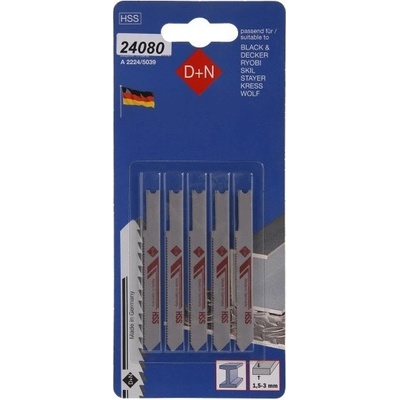 Levior Plátky do přímočaré pily HCS B&D 75/1. 3mm 5ks 12440