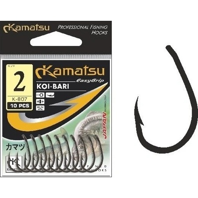 Kamatsu KOI BARI CARP BLNO čierny nikel s očkom veľ.6 10 ks