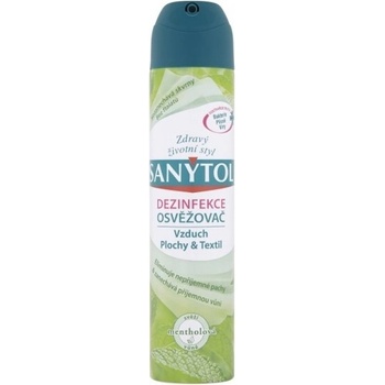 Sanytol dezinfekční osvěžovač vzduchu ve spreji, povrchů a textilií s vůní mentolu, 300 ml