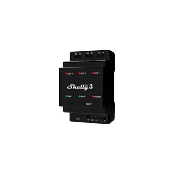 Shelly Триканално WiFi реле за DIN шина със сухи контакти Shelly Pro 3 (6240022)