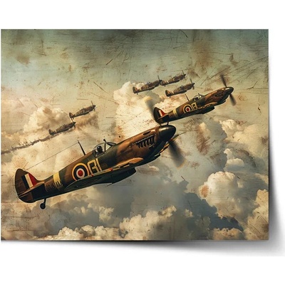 Sablio Plagát Stíhačky Spitfire v leteckej bitke - 60x40 cm