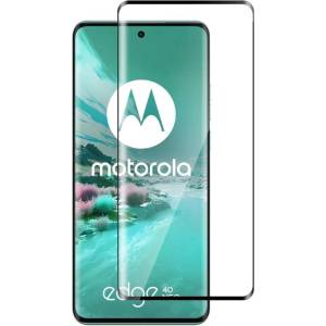  Удароустойчив стъклен протектор за Motorola Edge 40 Neo 5G - с черна рамка
