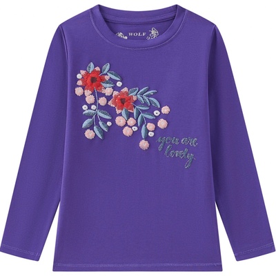 Wolf dívčí tričko fialová – Zboží Dáma