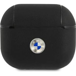 BMW Калъф BMW BMA3SSLBK Silver Logo, за Apple AirPods 3, естествена кожа, (3666339009427)