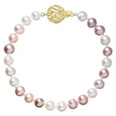 Pavona perlový náramek z říčních perel se zapínáním ze 14 karátového zlata 923004.3/9264A multi