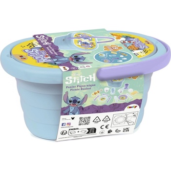 Smoby Игрален комплект Smoby - Кошница за пикник Stitch, с 19 аксесоара (7600312510)