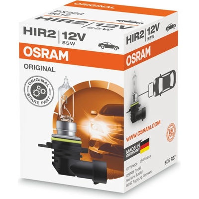OSRAM Автомобилна крушка Osram OSRA9012, 55W, 1875lm, HIR2, PX22d, халогенна, 1 брой в опаковка (OSRA9012)
