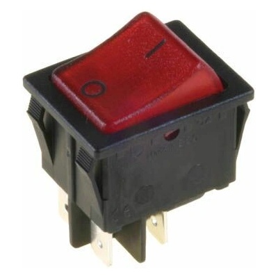 ENIKA OMEGA Spínač I4713 16A červený podsvětlený I 4713