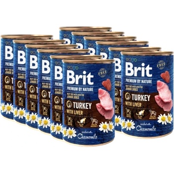Brit Premium by Nature Junior Пуйка с черен дроб 12x400г