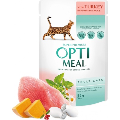 Optimeal Adult with turkey in pumpkin sauce 85 g