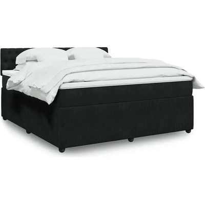 vidaXL 11461.3287814 Boxspring postel s matrací černá samet