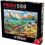 Anatolian Пъзел Anatolian от 500 части - Изглед от морския бряг (P3628)