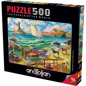 Anatolian Пъзел Anatolian от 500 части - Изглед от морския бряг (P3628)