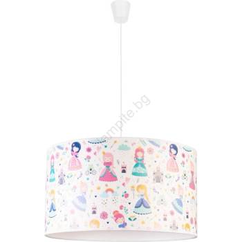 Duolla - Детски пендел PRINT M 1xE27/40W/230V Ø 35 см принцеси (DU80962)