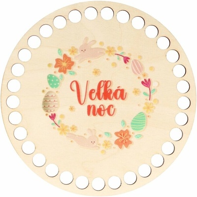 Natana drevené veko Veľká noc veniec 15cm