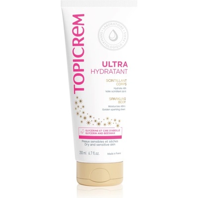 Topicrem UH BODY Ultra-Moisturizing Sparkling Body интензивно хидратиращо мляко за тяло с блясък 200ml