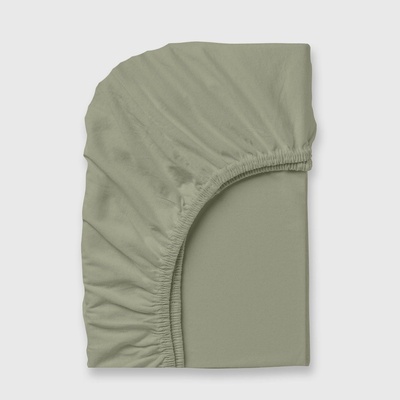 Дилиос Долен чаршаф с ластик 160/200/25 см зелен 100% памук