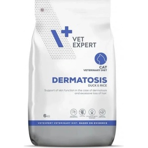 VetExpert Veterinary Diet Dermatosis Cat Duck Rice - суха храна за котки, с дерматологични заболявания и непоносимост към храни с патешко месо и ориз, 250 гр Vet Expert - Полша