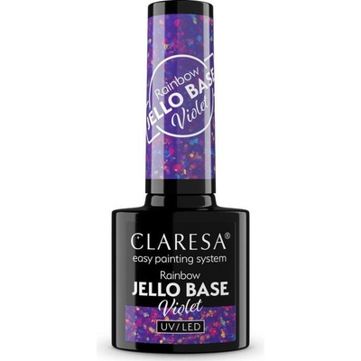 Gél lak CLARESA Rainbow JELLO base violet 5 ml