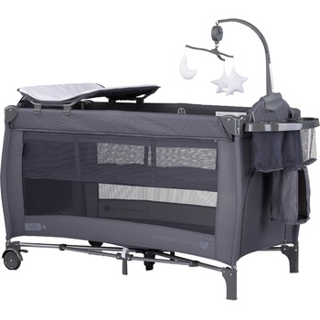 Chipolino Бебешка преносима кошара Chipolino - Бела, антрацит (KOSIB0254AN)