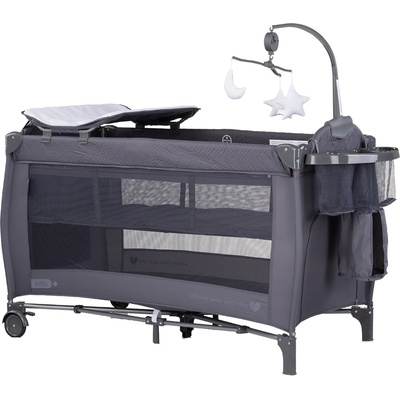 Chipolino Бебешка преносима кошара Chipolino - Бела, антрацит (KOSIB0254AN)