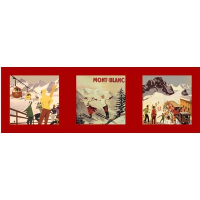 100% Bavlna 3x panel na vankúš - Mont Blanc