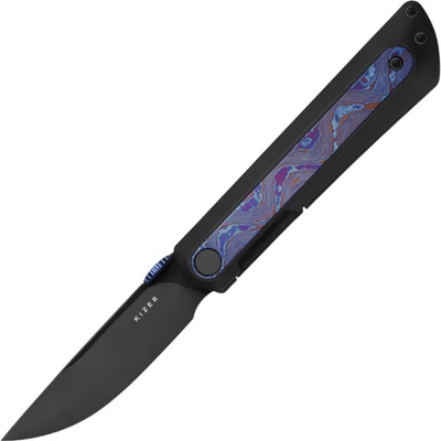 Kizer Quoll S45VN, Satin Brushed, Ti&Titanium Damascus Ki3733A3