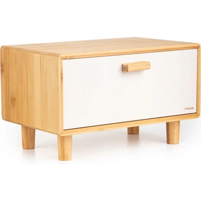 Chlebník BAMBOU krémový 35x23 cm HOMLA