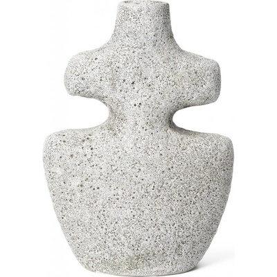 Svícen na kónickou svíčku YARA 17,5 cm, šedá, kamenina, ferm LIVING