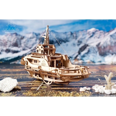 Ugears 3D puzzle Remorkér 169 ks